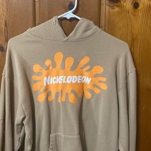 Nickelodeon sweatshirt // TAN & ORANGE